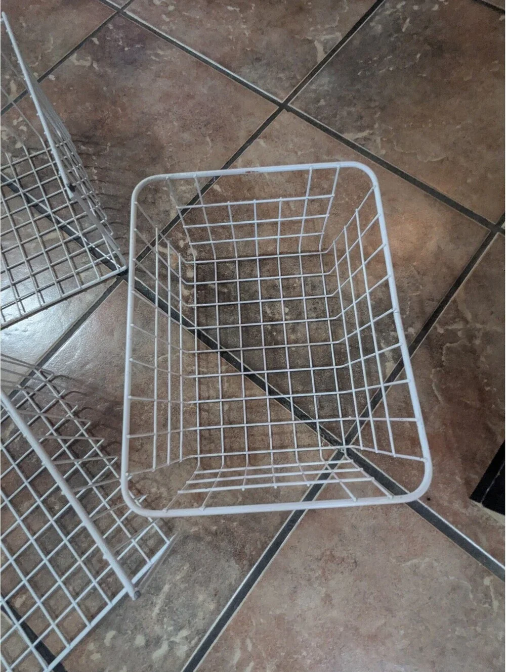 Set of 6 Metal Wire Storage Baskets in Various Colors